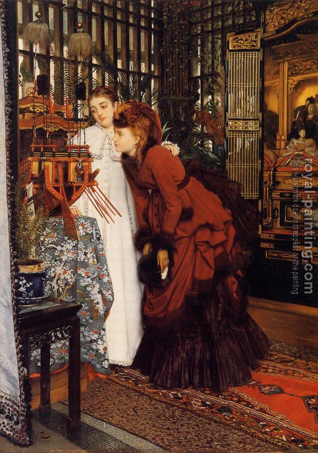James Tissot : Young Women Looking at Japanese Objects II